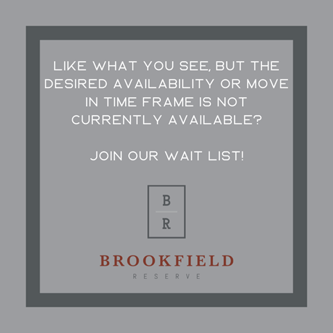 Graphic stating "Join the Waitlist" for a Brookfield Reserve apartment in Wisconsin